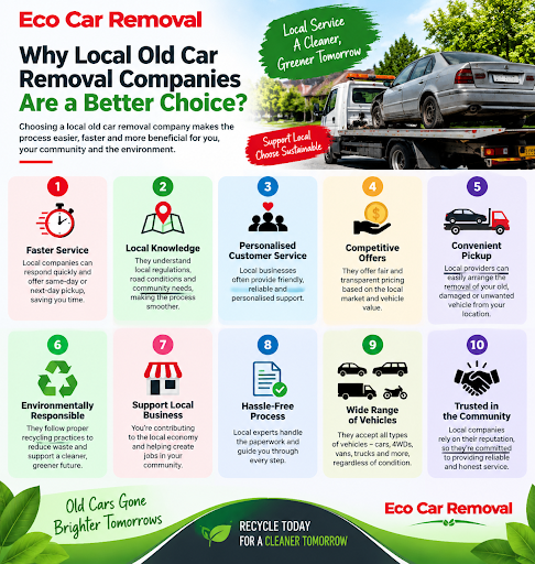 Why Local Old Car Removal Companies Are a Better Choice